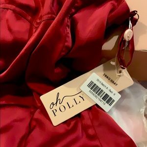 Red ohPolly dress never worn,tags, smaluk size2-4